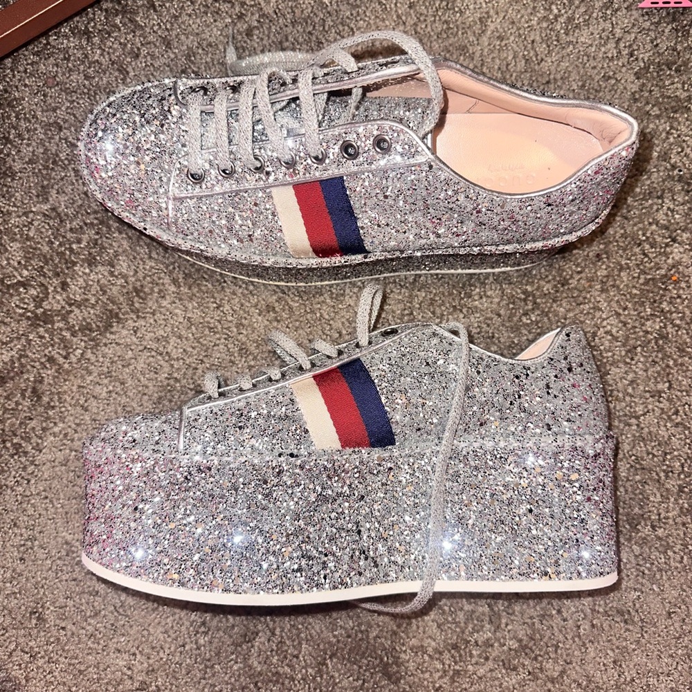 ✨New✨ Gucci Glitter Platforms